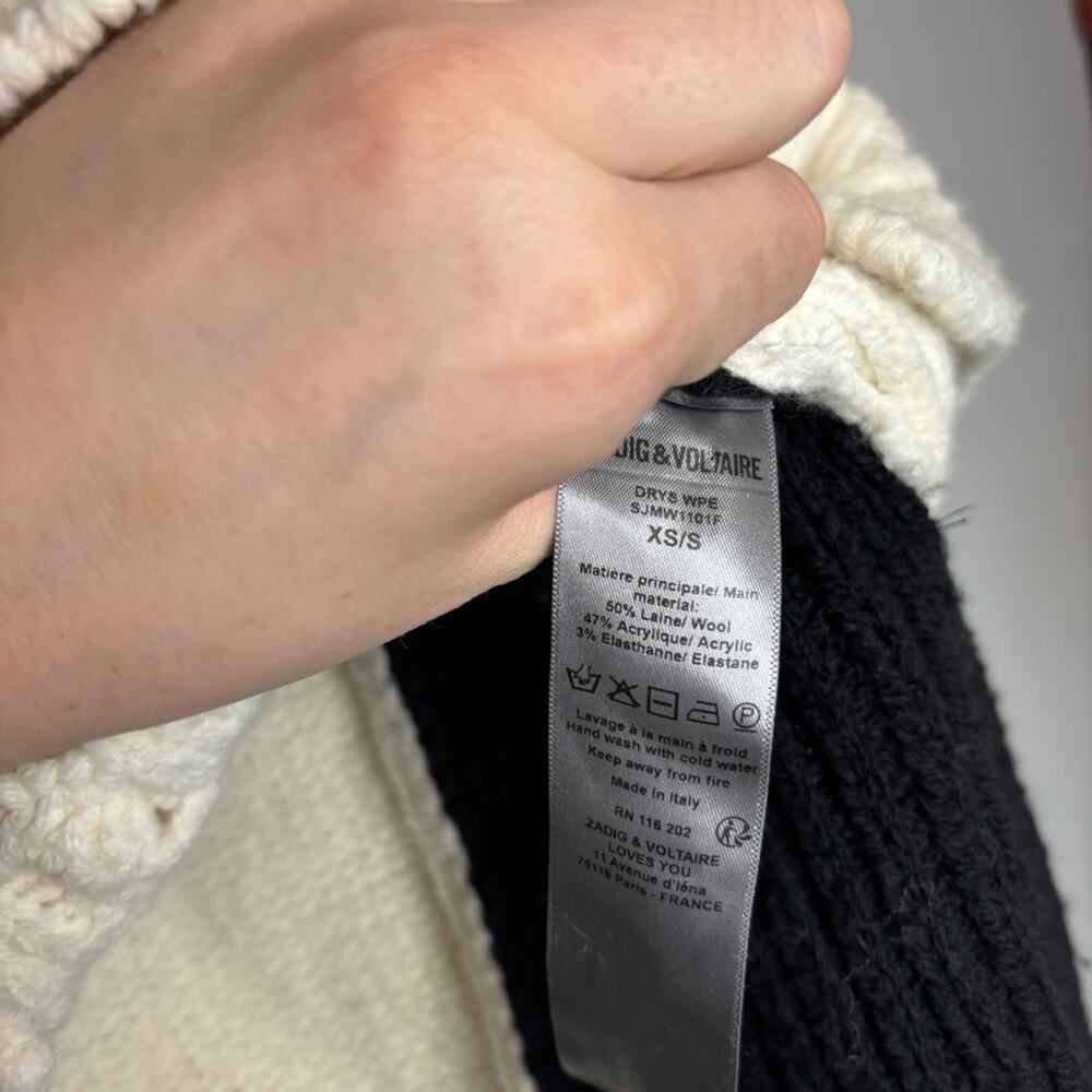 Zadig & Voltaire Cutout Wool Blend Oversized Knit Sweater - Picture 9 of 11
